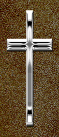 Silver Single Cross Shimmer Brown